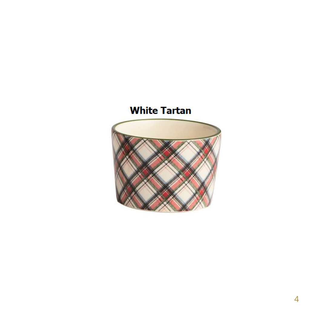 Tartan Christmas Tidbit Dishes