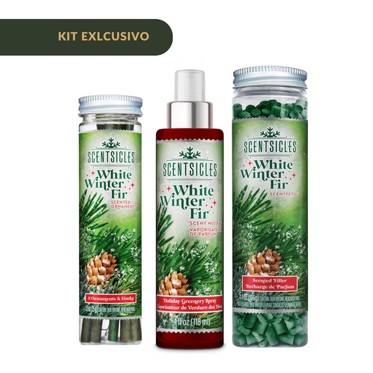 White Winter Fir Scentfetti + Scent mister + Scent Ornaments (kit Exclusivo)