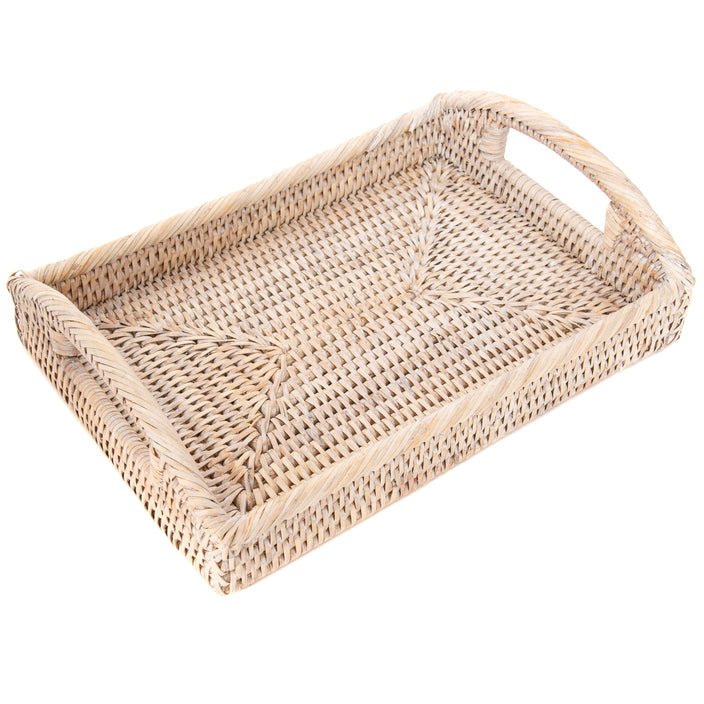 Rectangular Vanity Tray With High Handles - Bandeja
