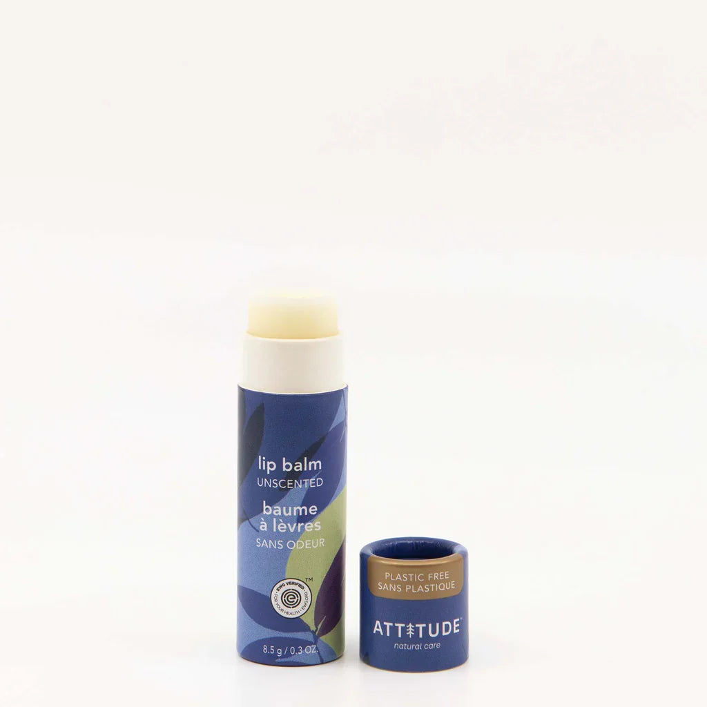 Attitude Leaves Bar Unscented Lip Balm - Bálsamo Labial sin Sabor