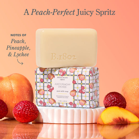 Juicy Peachy Lychee Goat Milk Soap - Jabón en Barra