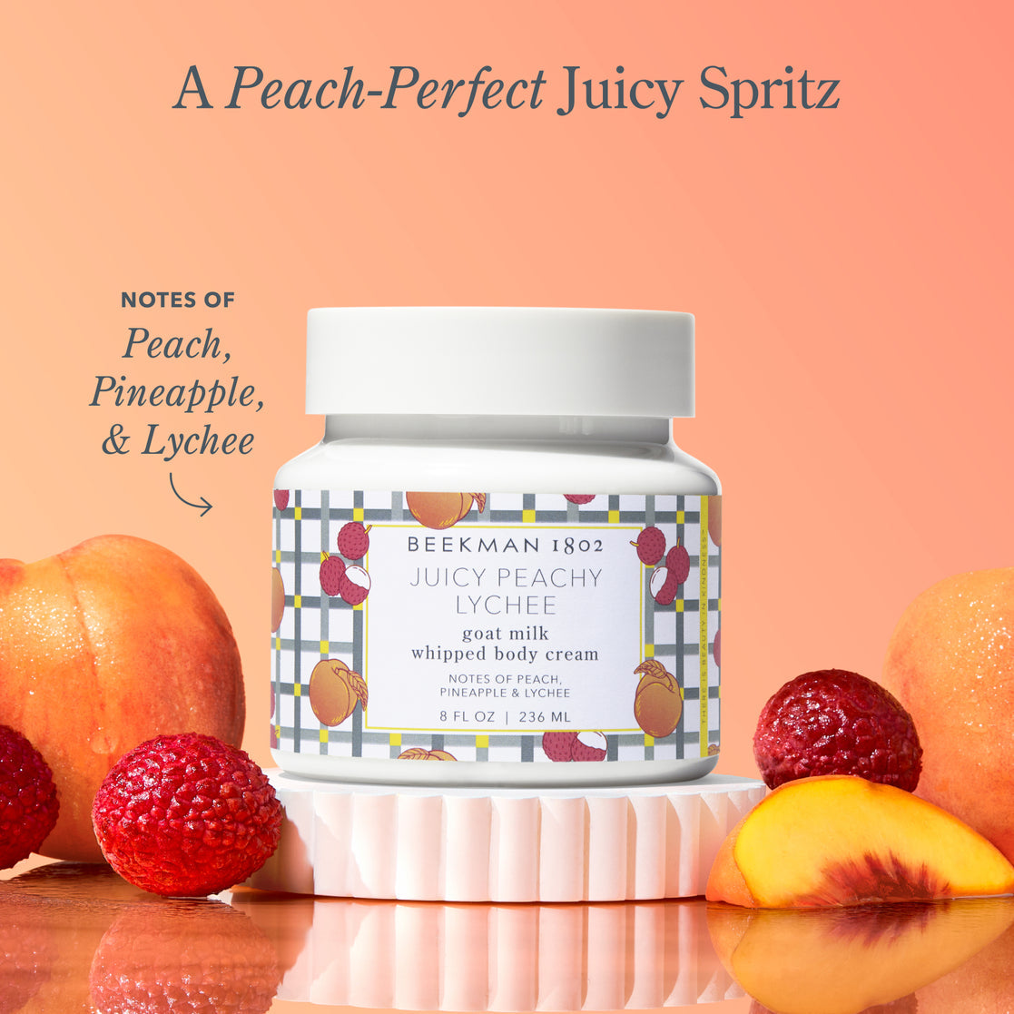 Juicy Peachy Lychee Whipped Body Cream - Crema Corporal