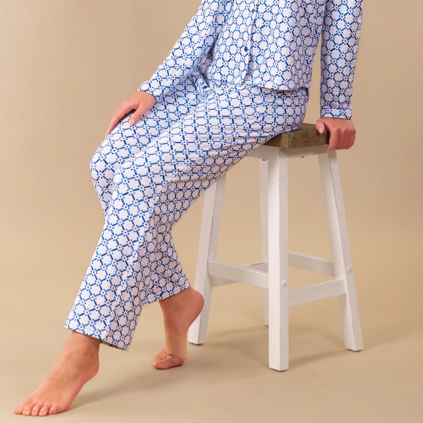 Blu Diamond Cloud Plush Pijama Set