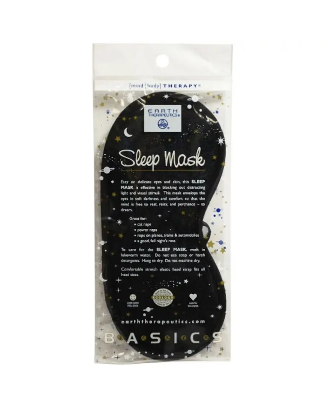 Earth Therapeutics Black Anti-Stress Sleep Mask