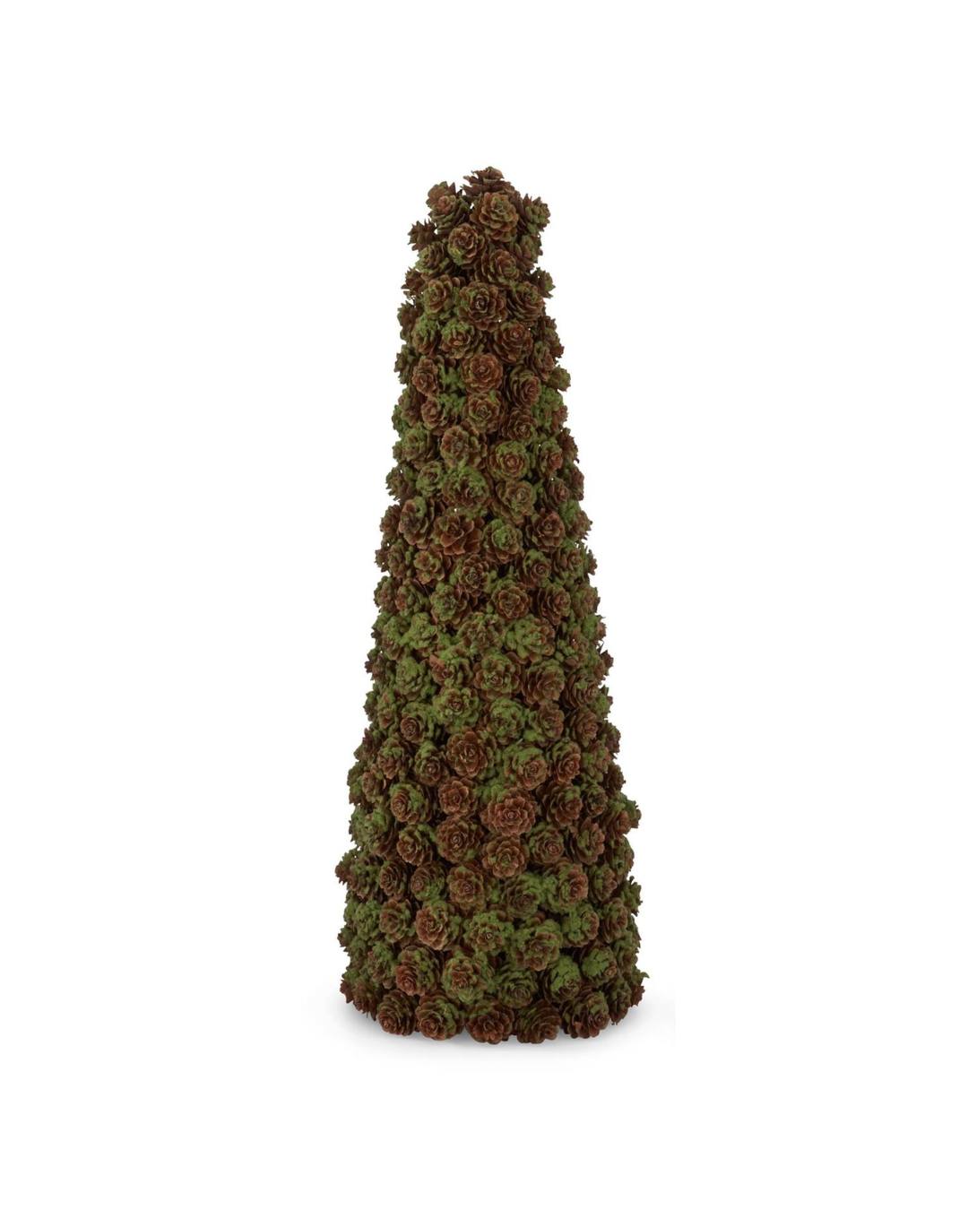 Set of 3 Green & Brown Mini Pinecone Cone Trees