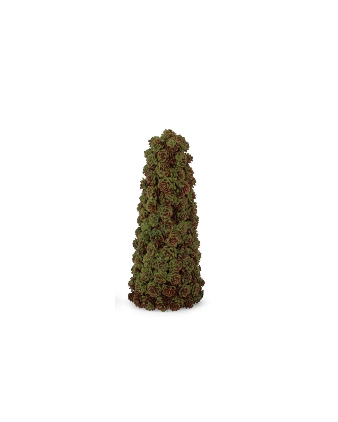 Set of 3 Green & Brown Mini Pinecone Cone Trees