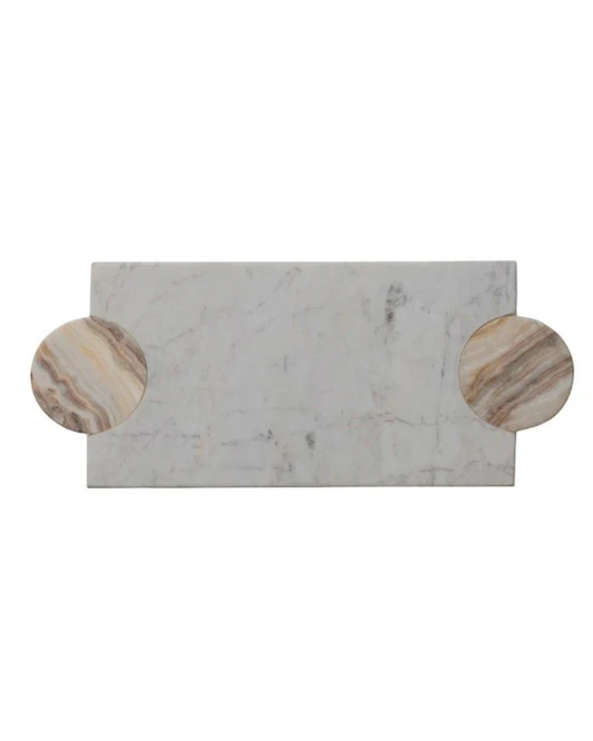 Bandeja de mármol 19"L X 8"W