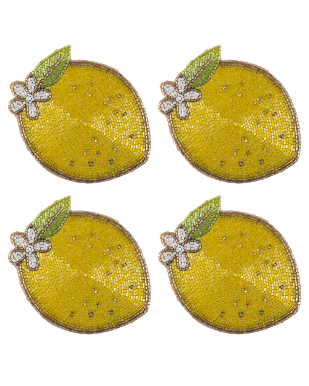 Lemon Lemon Beaded Coasters