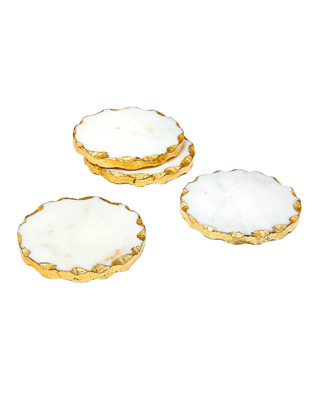 posavasos - Lavi Marble Gold Organic Edge Coaster Set