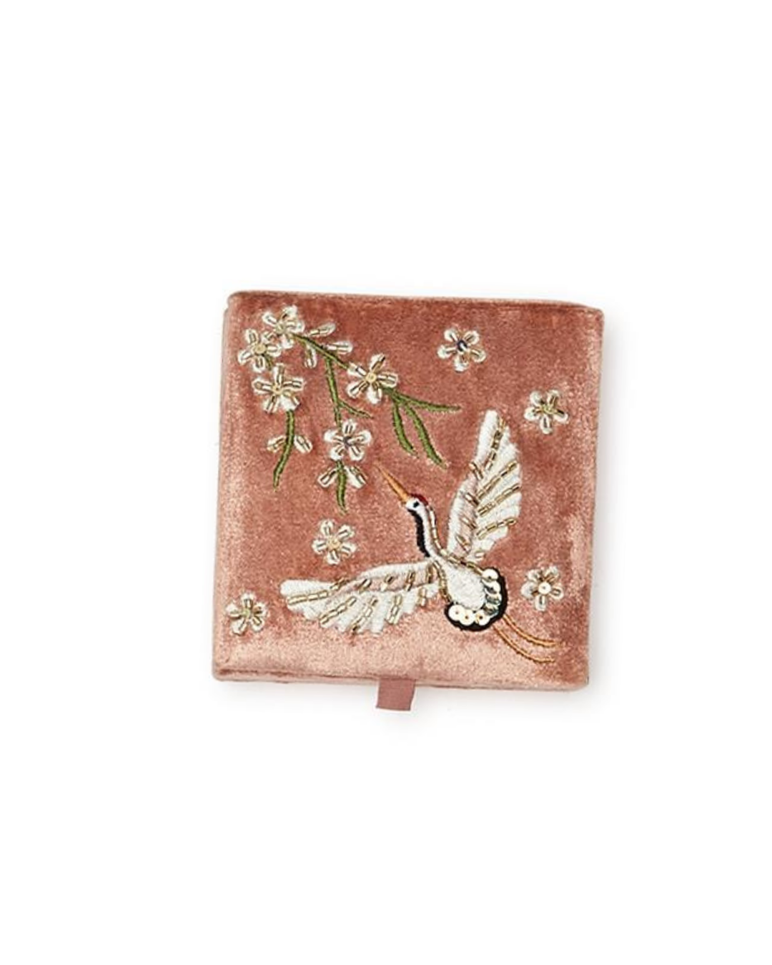 Hail the Heron Embroidered and Embellished Multipurpose Pouch and Trinket Box Set