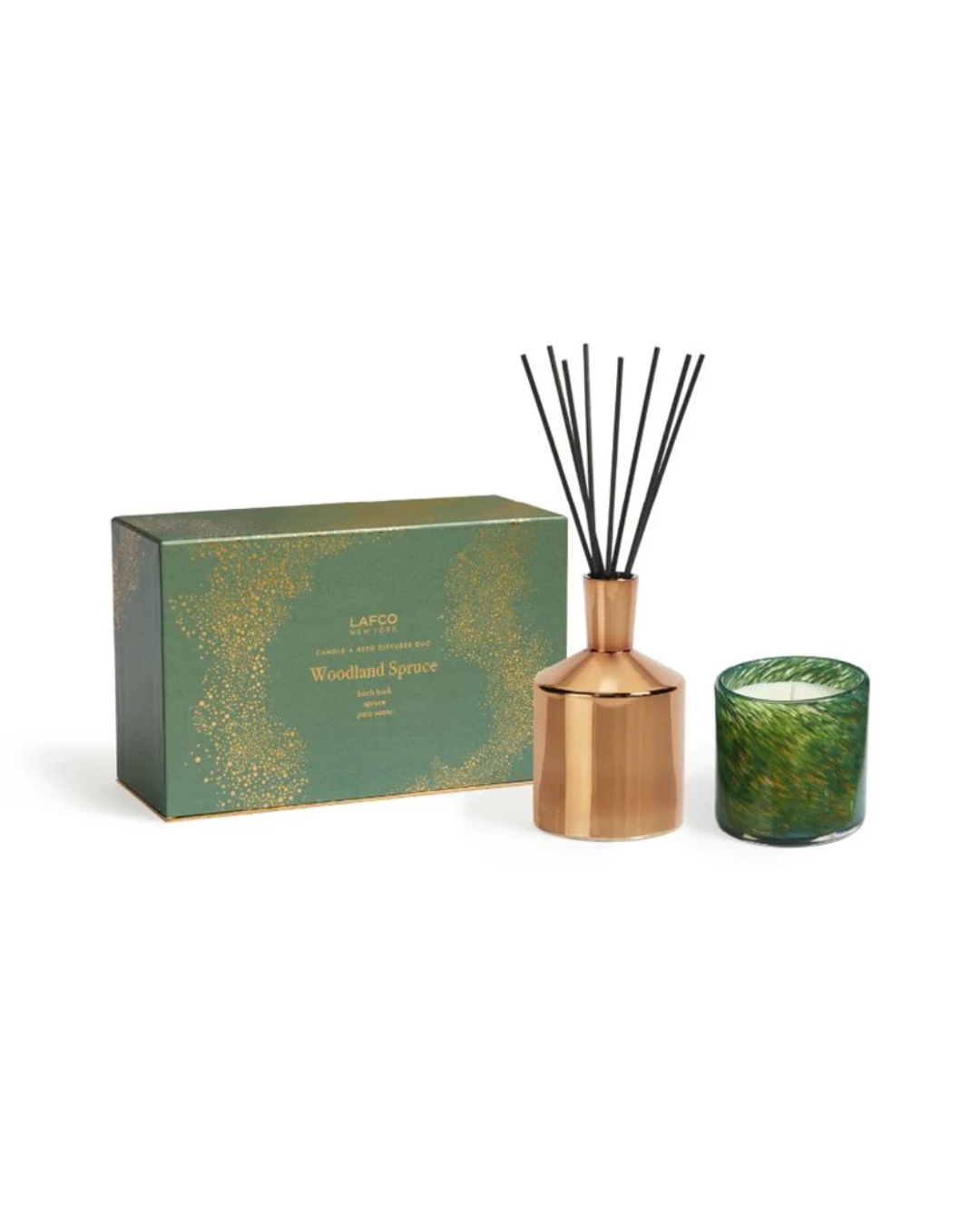 Dúo de vela y difusor clásico Woodland Spruce