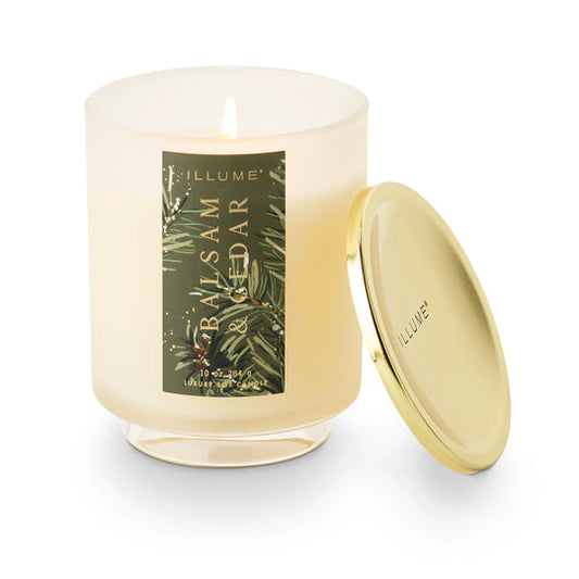 Balsam & Cedar Signature Glass Candle - Vela