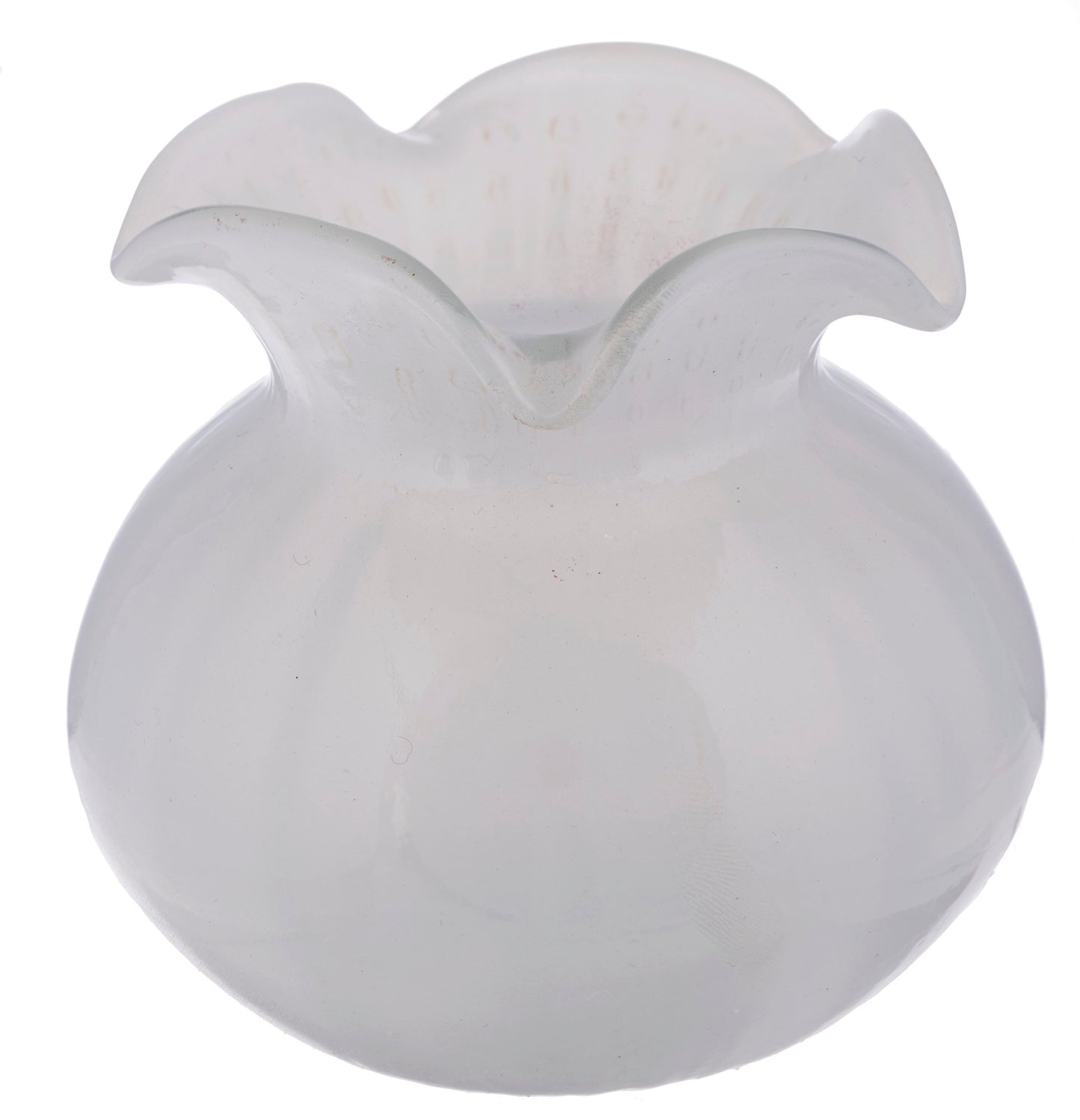 Blue, Clear & White Fluted Vase - Jarrones