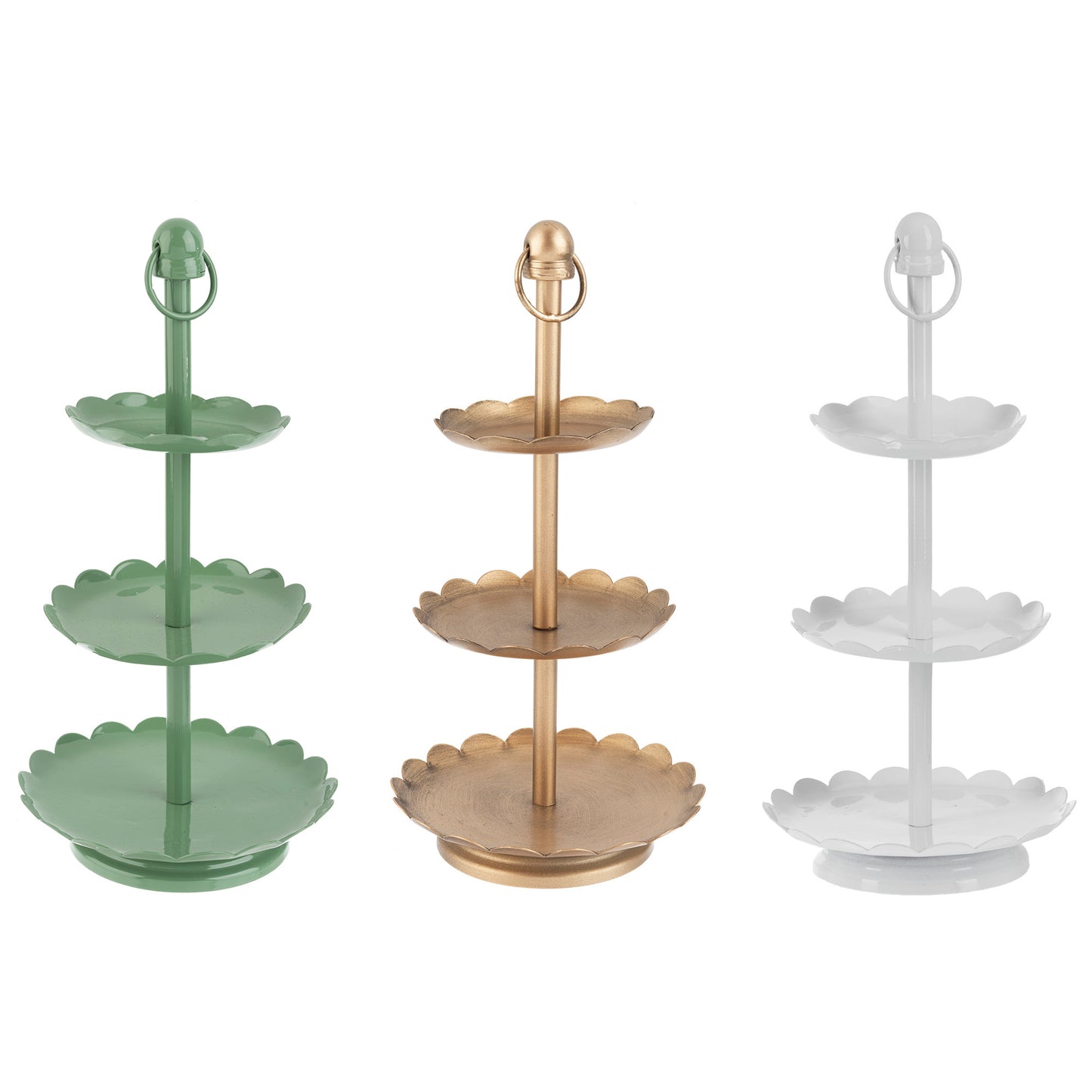 3 Tier Pedestal Stand Iron - Bandeja de 3 niveles