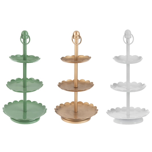 3 Tier Pedestal Stand Iron - Bandeja de 3 niveles