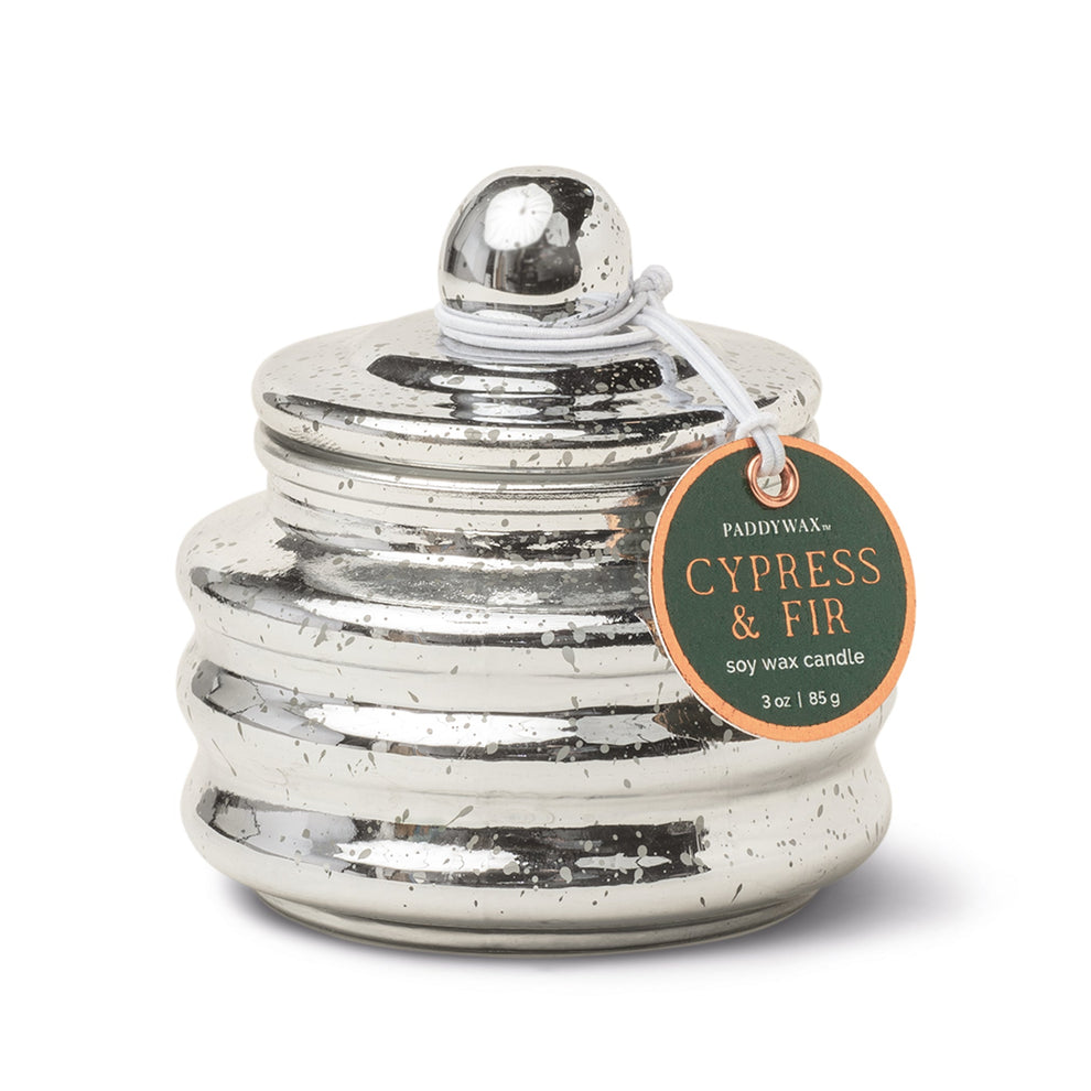 Beam 3oz/85g Glass Candle Silver - Cypress & Fir - Vela