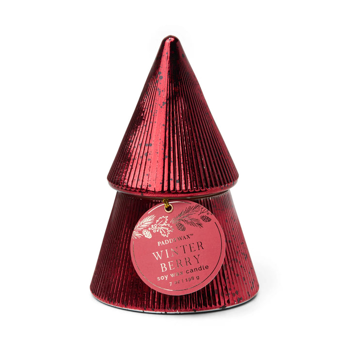 Winter Berry Red Stacked Candle Tree - Vela
