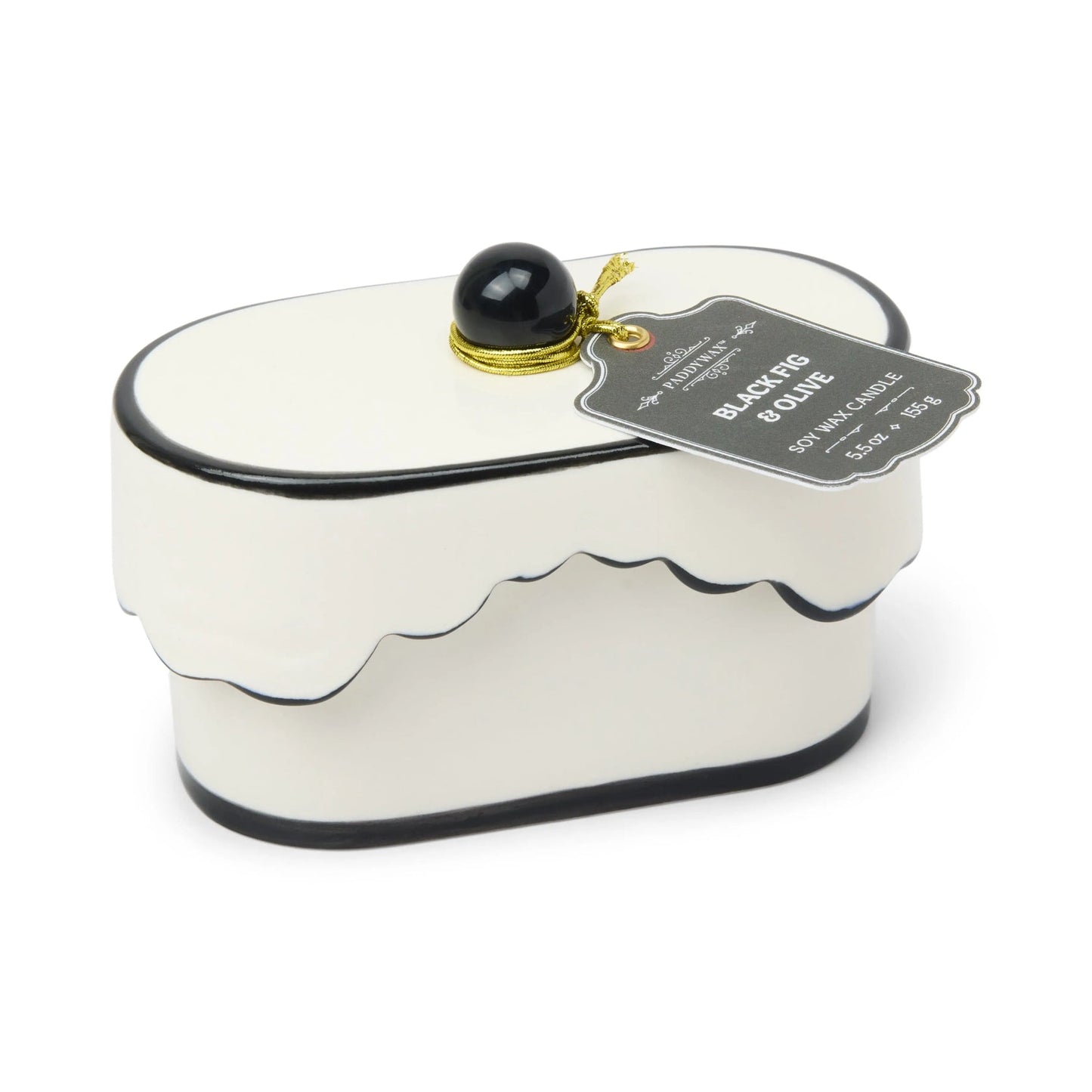 Chérie 5.5 oz Ceramic Candle Black Fig & Olive - Vela en Envase Decorativo