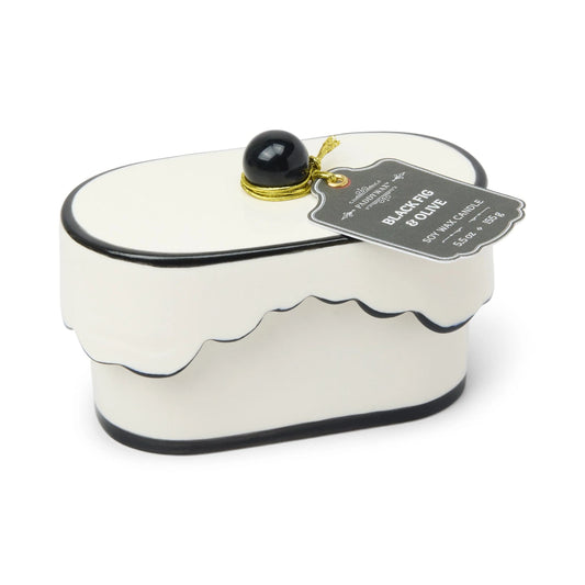 Chérie 5.5 oz Ceramic Candle Black Fig & Olive - Vela en Envase Decorativo