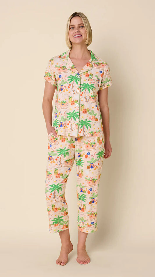 California Christmas Pima Knit Capri Set by The Cat's Pajamas