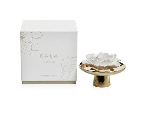 Difusor de Porcelana Calma - Flor Blanca