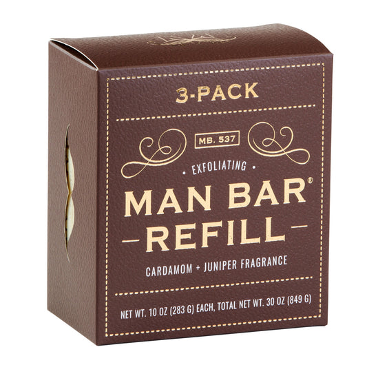 MAN BAR® Refill 3-Pack: Cardamom & Juniper - Jabón en Barra