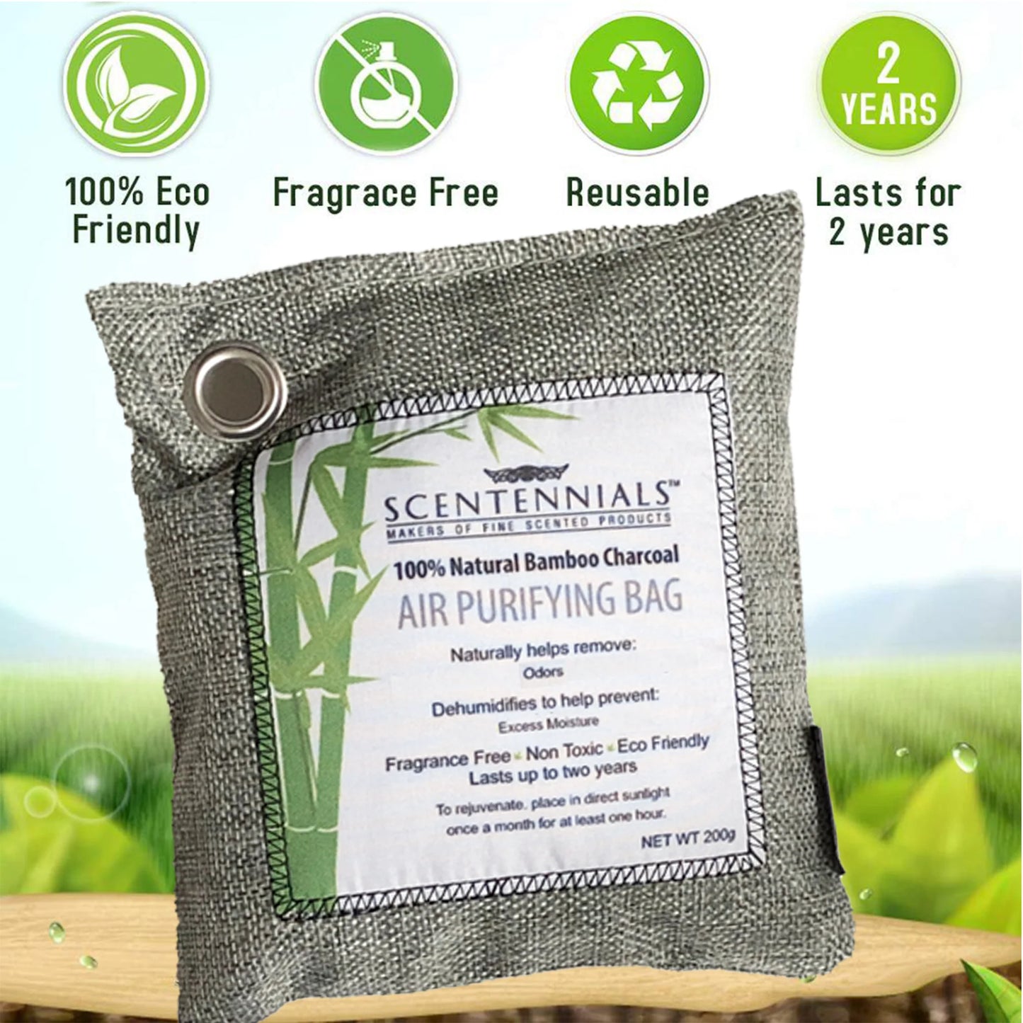 Air Purifying Bag 100% Carbon Natural de Bamboo