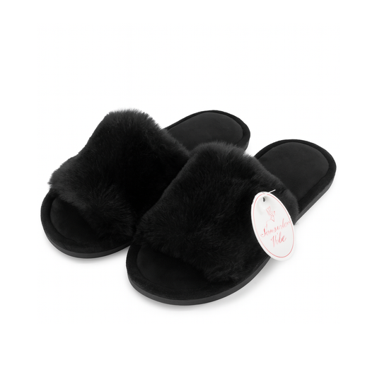 Posh Slide Slippers – Black (Size L)