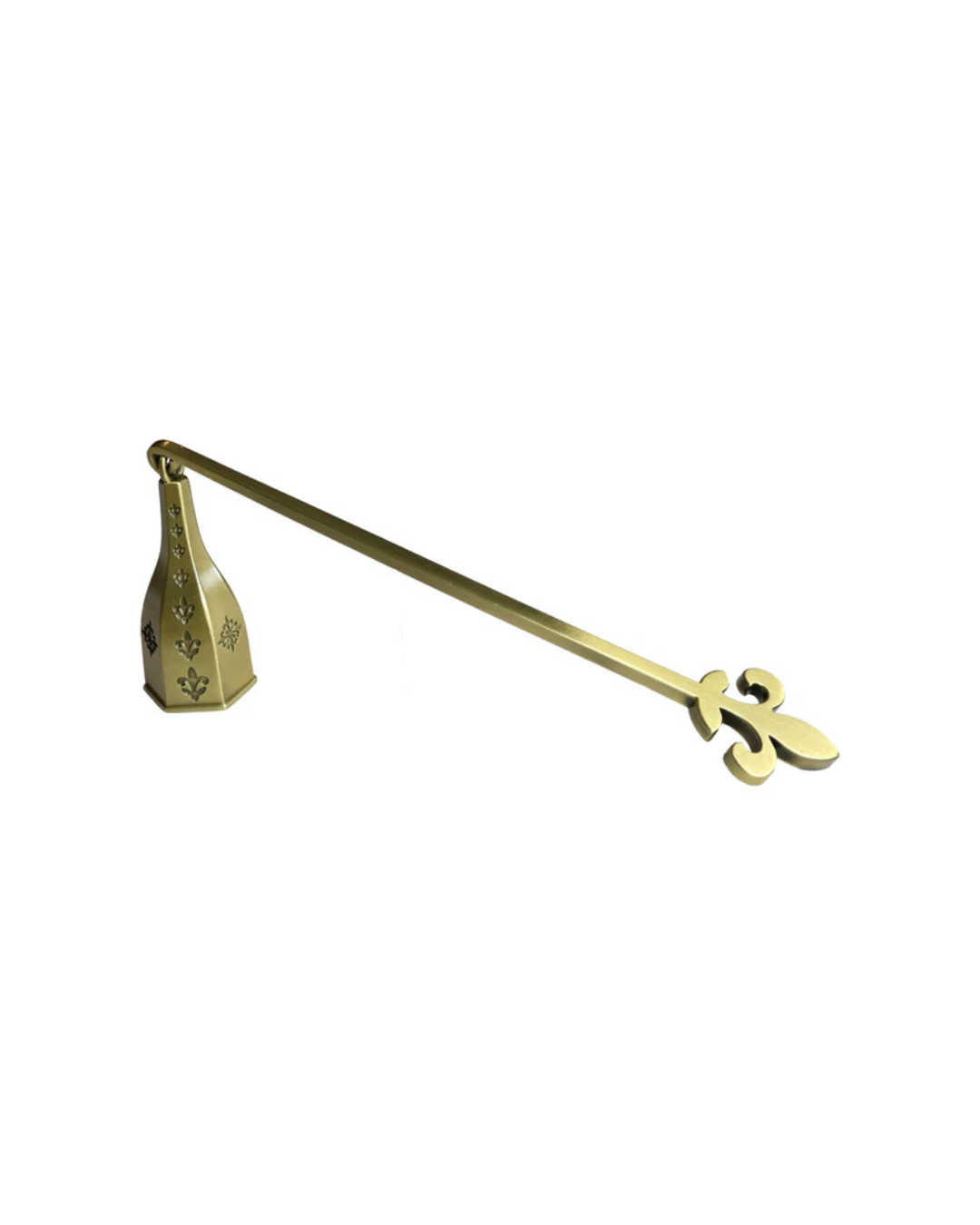 Candle Snuffer in Antique Brass with Fleur De Lis Motif