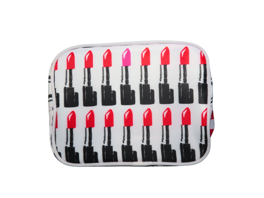 LIPSTICK PATTERN TRAVEL/COSMETIC BAG / Bolso de viaje/cosméticos