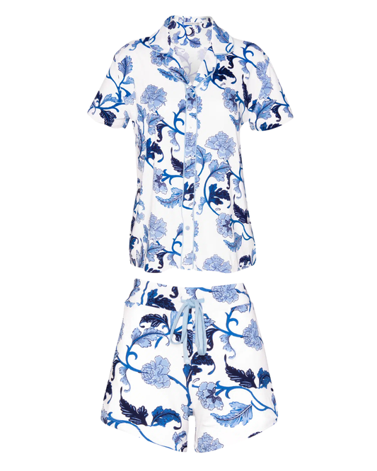 Acanthus Leaf Pijama Shorts Set