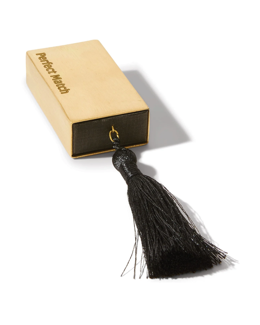 Merriment Brass Matchbox with Black Tassel
