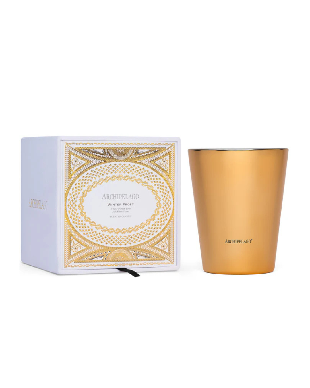 Winter Frost Mantel Candle In Bronze