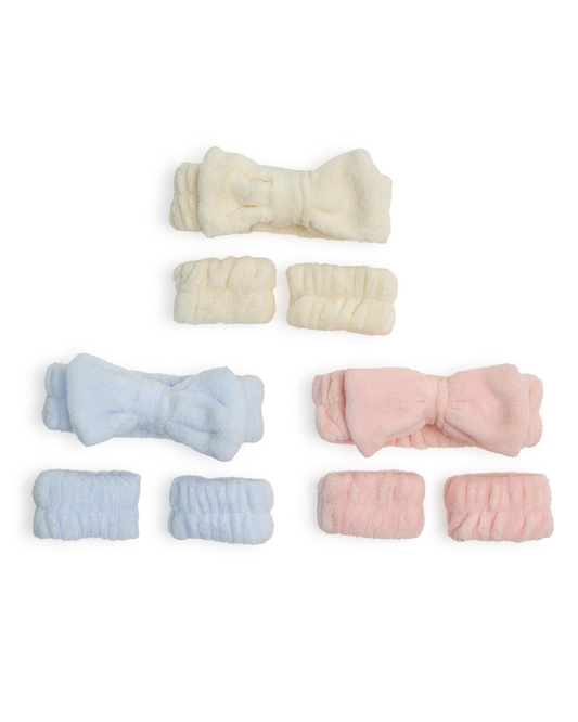 Head to Glow Spa Headband and Wristband Set Assorted 3 Colors