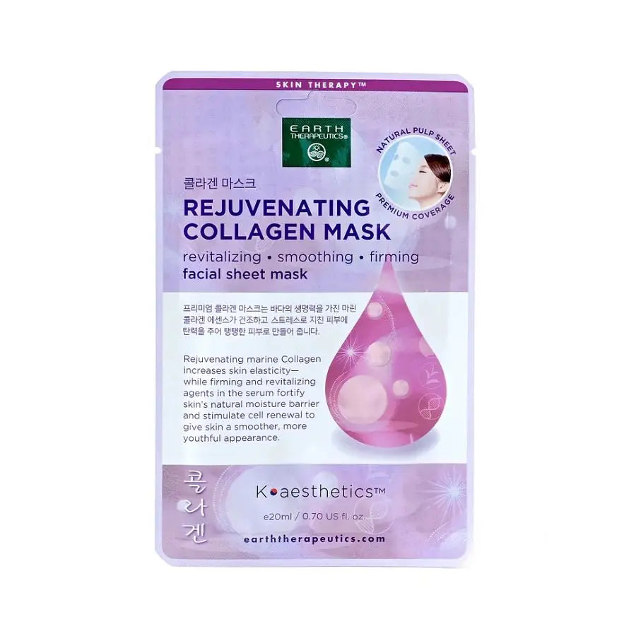 Mascarilla de colágeno rejuvenecedora Earth Therapeutics, 0,70 fl. oz.