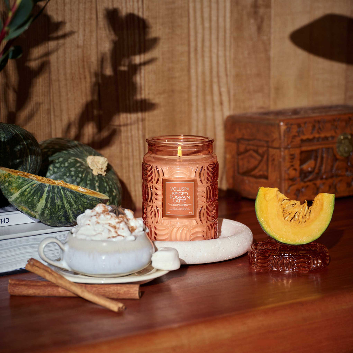 Spiced Pumpkin Latte Large Jar Candle 18oz - Vela
