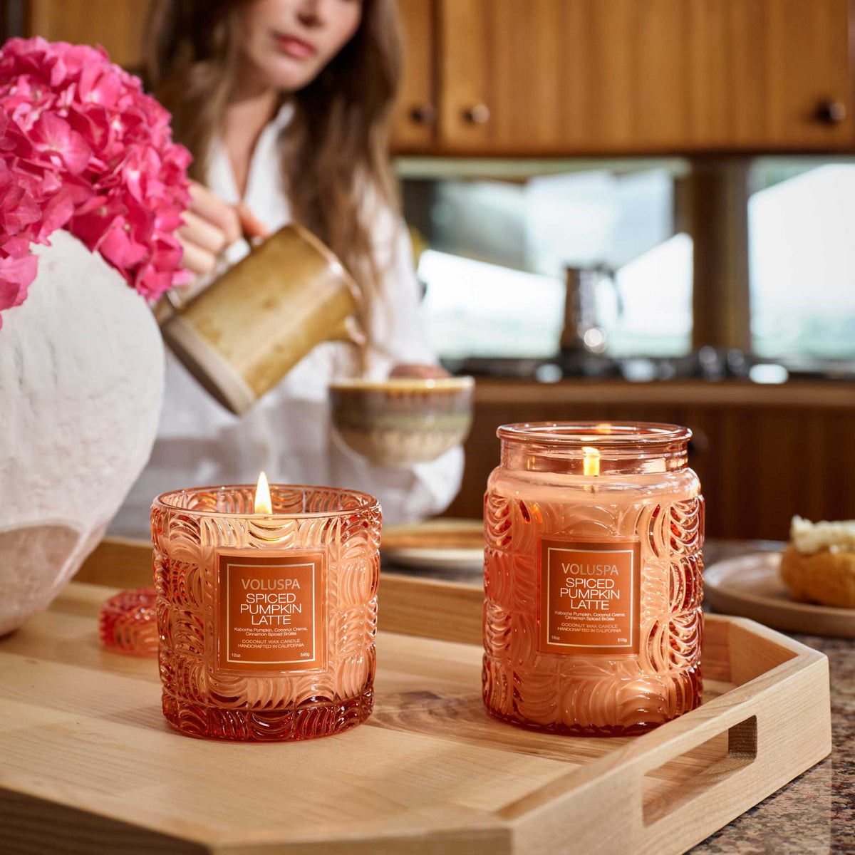 Spiced Pumpkin Latte Large Jar Candle 18oz - Vela