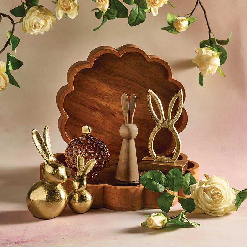 Wooden Flower - Bandeja de Madera en Forma de Flor