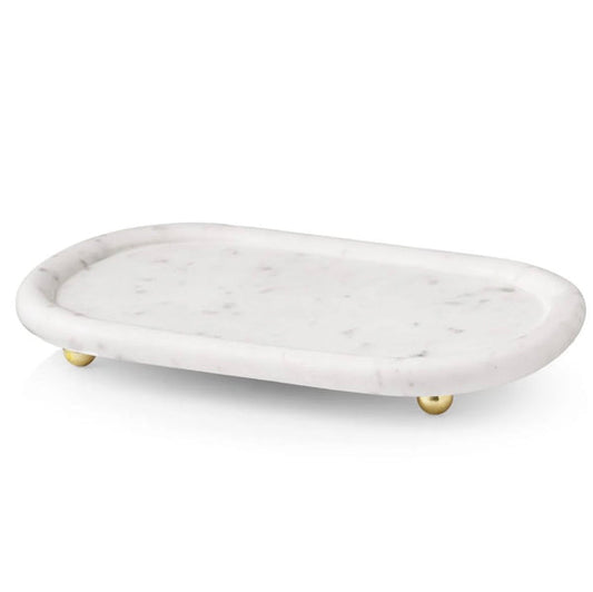 Temari White Marble Tray