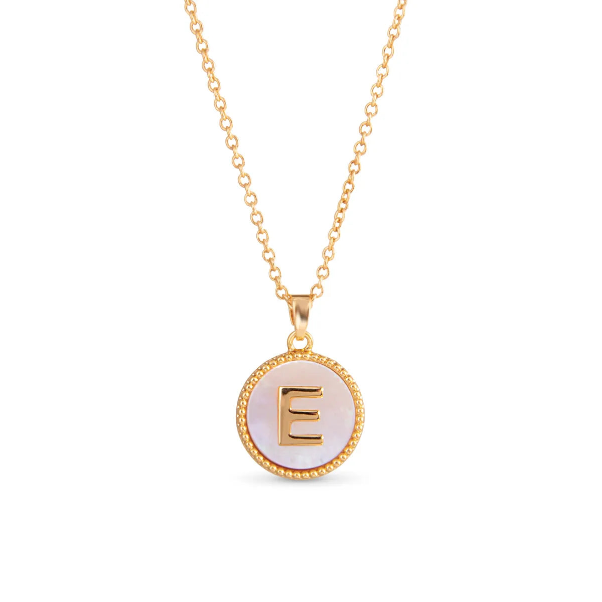 Gold Mother of Pearl Initial Necklace - Collar Bañado en Oro con Inicial