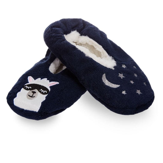 Luxe Llama Sherpa Lined Slippers - Pantuflas