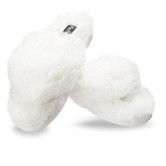 Fuzzy Plush Thong Slippers - Pantuflas