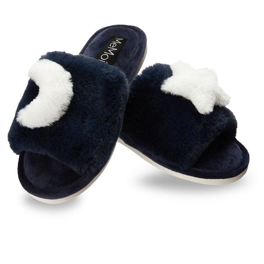Star and Moon Plush Slippers - Pantuflas