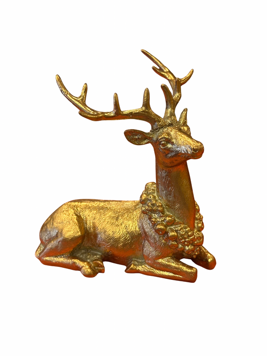 Gold Deer Wreath Resin - Ciervo Dorado