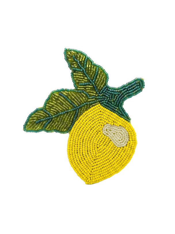 Limón Beaded Coasters, Set of 4 - Posavasos