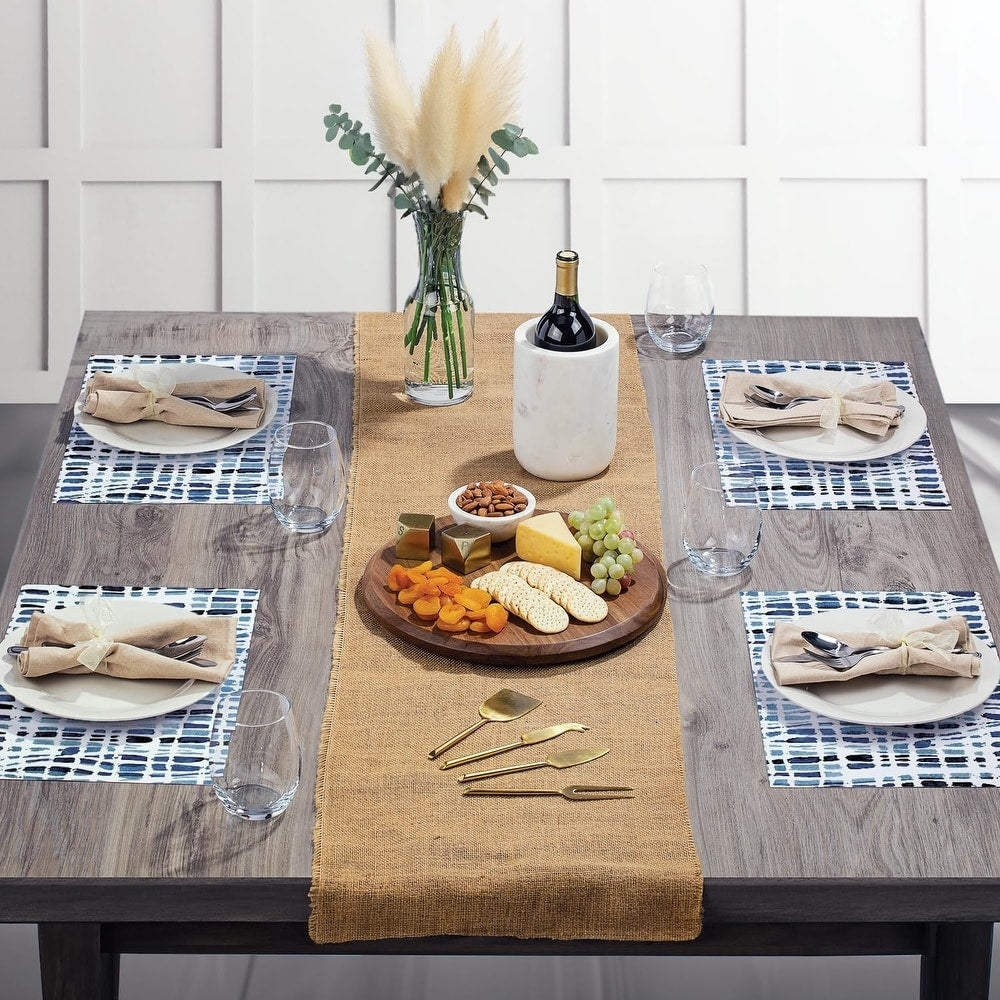 Indigo Wavy Lines Placemats - Manteles Individuales