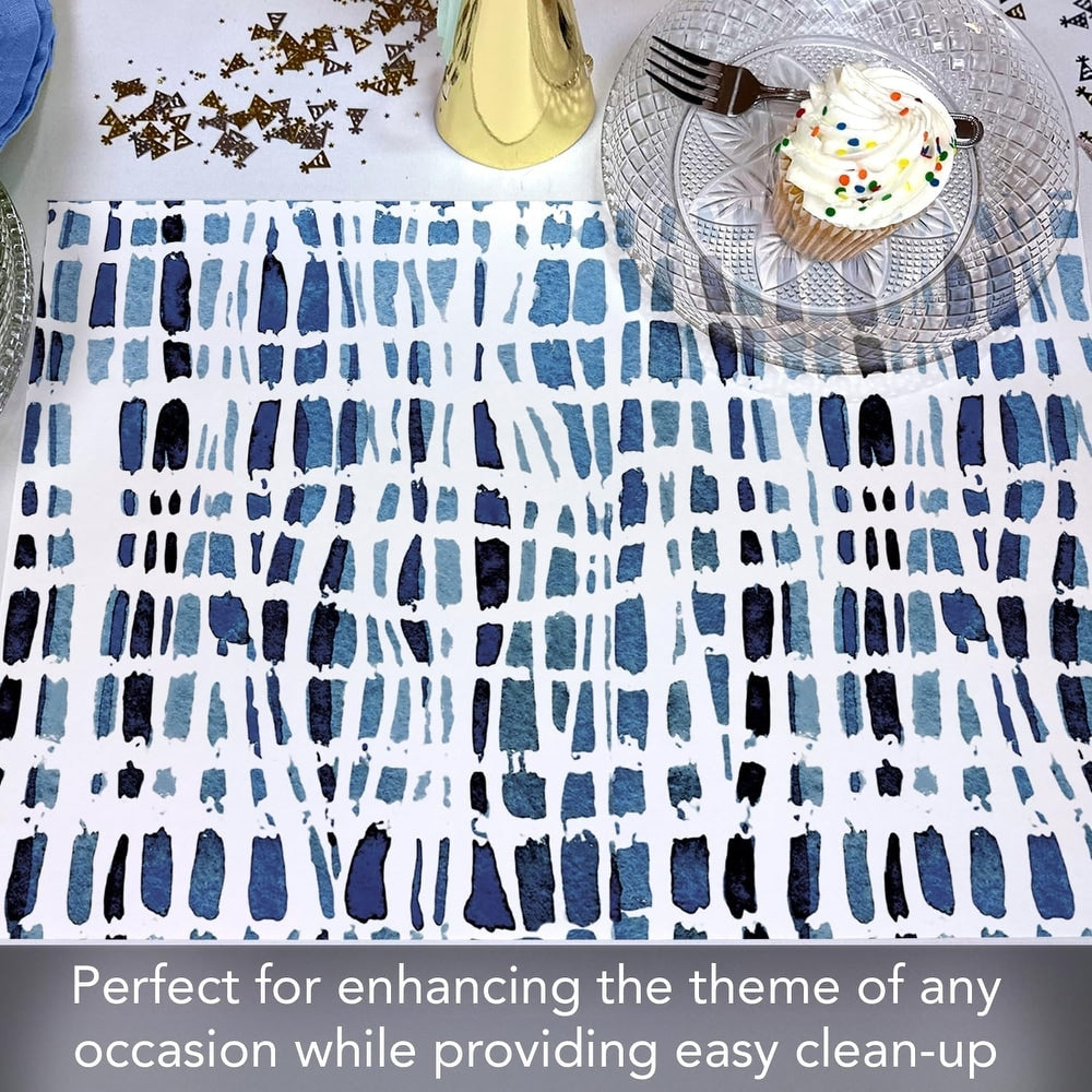 Indigo Wavy Lines Placemats - Manteles Individuales