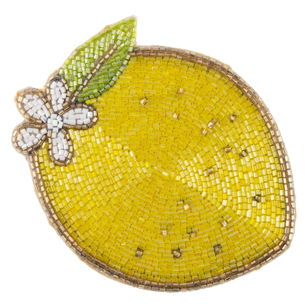 Lemon Lemon Beaded Coasters