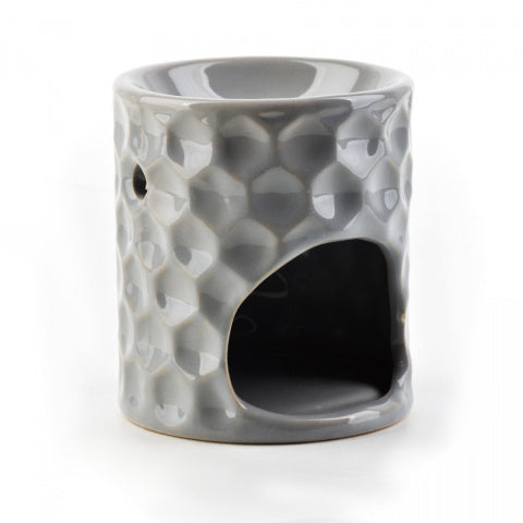 GREY MINI CERAMIC OIL BURNE