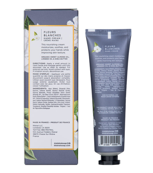 MISTRAL LUXE HAND CREAM 2 FL OZ FLEURS BLANCHES / Crema de manos